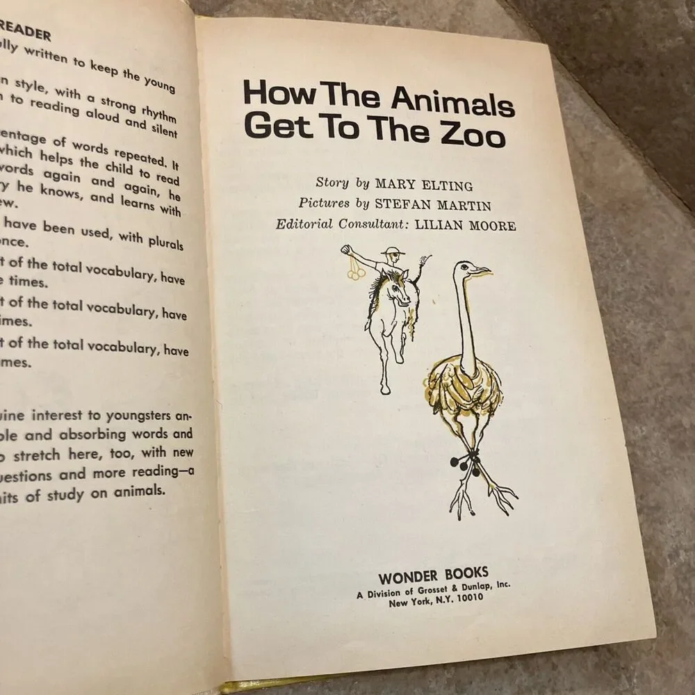 HOW THE ANIMALS GET TO THE ZOO EASY READER HARDCOVER 1964‎